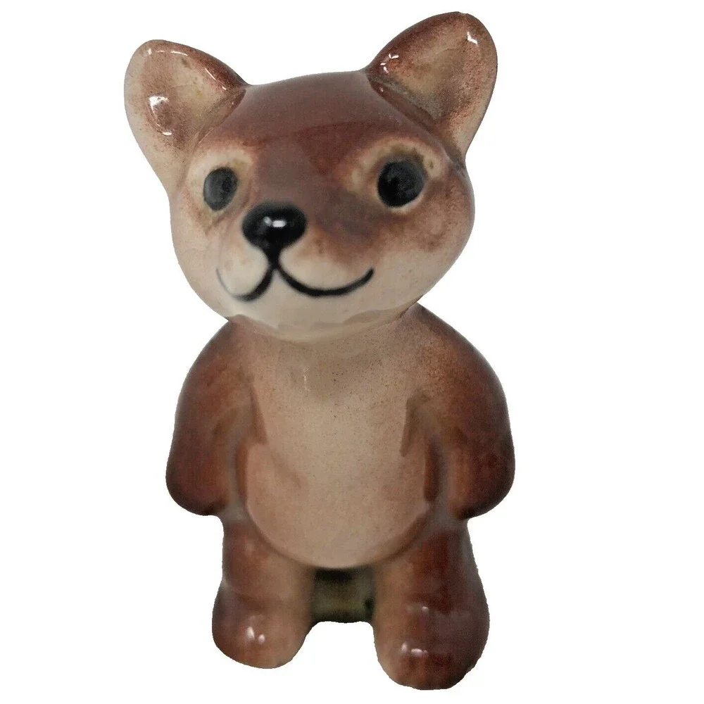 Vintage Japan Porcelain Anthropomorphic Bear Squirrel Skunk Figurines Lot of 3